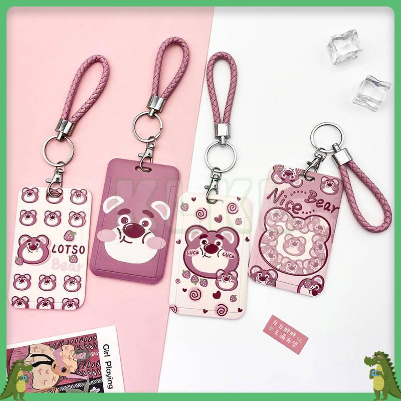 

✨ KLKL ✨ Tali lanyard id card Set kartu kartun lucu gantungan kartu id card serial strawberry bear name tag id card