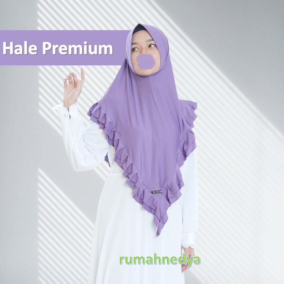Jilbab Instan Rampel Hale Premium XL Hijab Instant Aghnia Dewasa Bahan Lycra Best Seller Terbaru