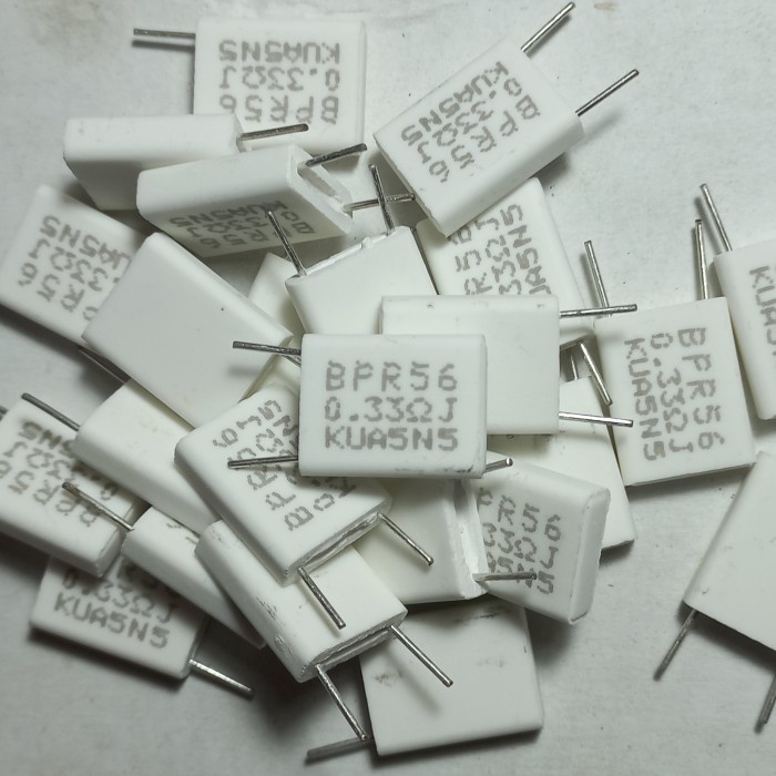 

R kapur gepeng bpr 0.33ohm 0,33ohm 0.33 0R33 5w 5watt 5 watt Resistor 0,33 5wat wat