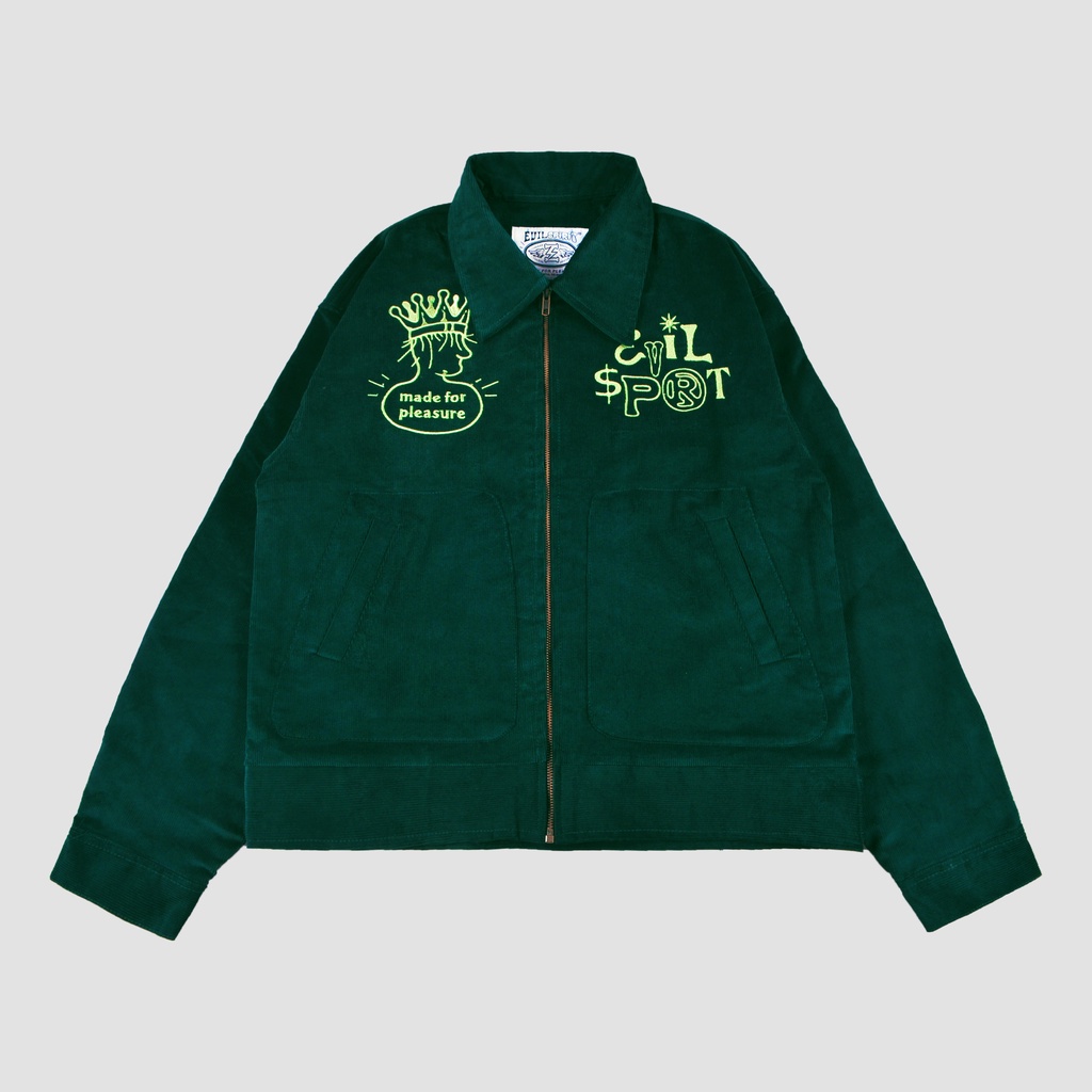 EVILSPIRIT JACKET CORDUROY - VARSHA GREEN UNISEX