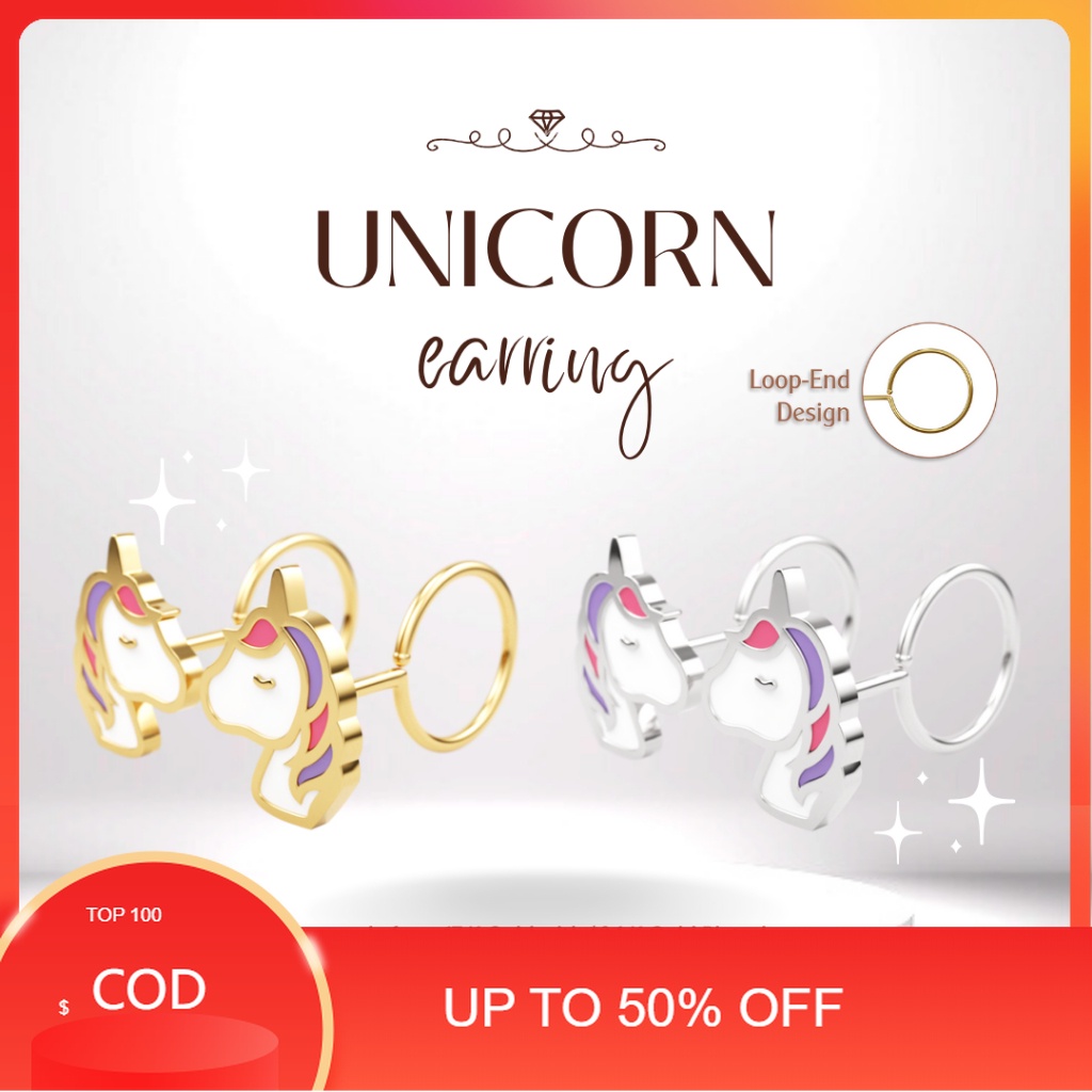 (COD) Littlethingshewear Jakarta Unicorn RENEW anting toge 0,66 Gram