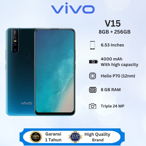 VIVO V15 RAM 8GB+256GB Android Handphone Pop-Up Camera 32MP AI Triple Camera HP Murah Cuci Gudang