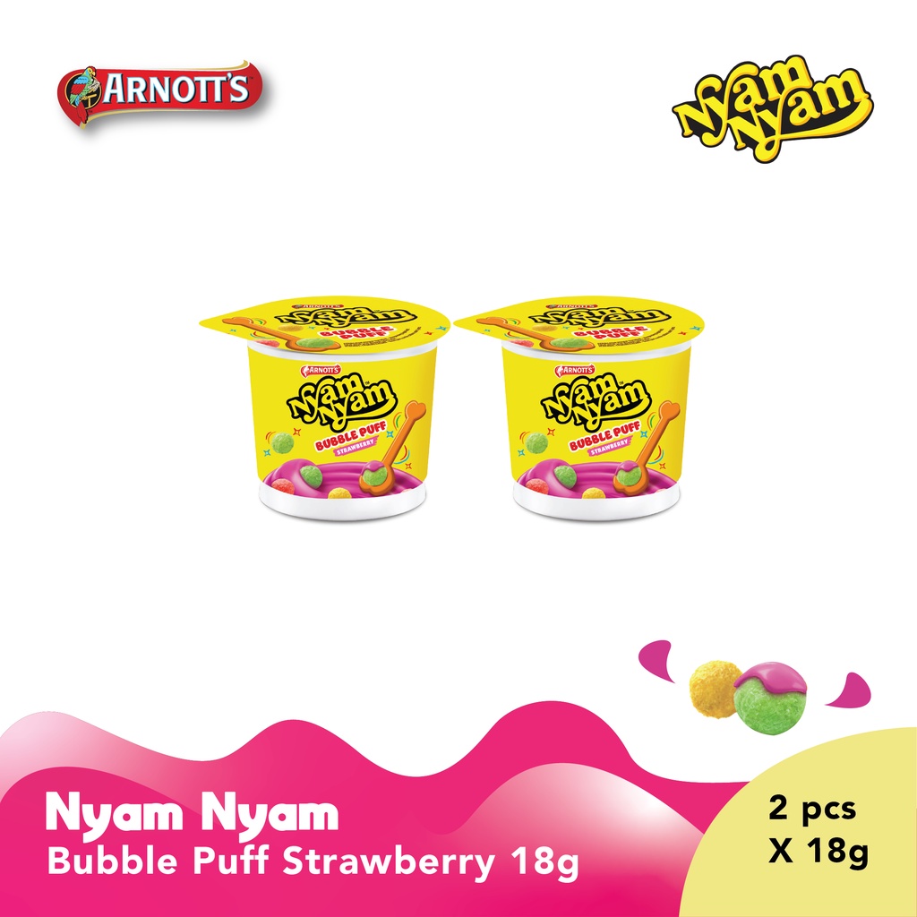 

Nyam-Nyam Bubble Puff Strawberry 18 gr x2