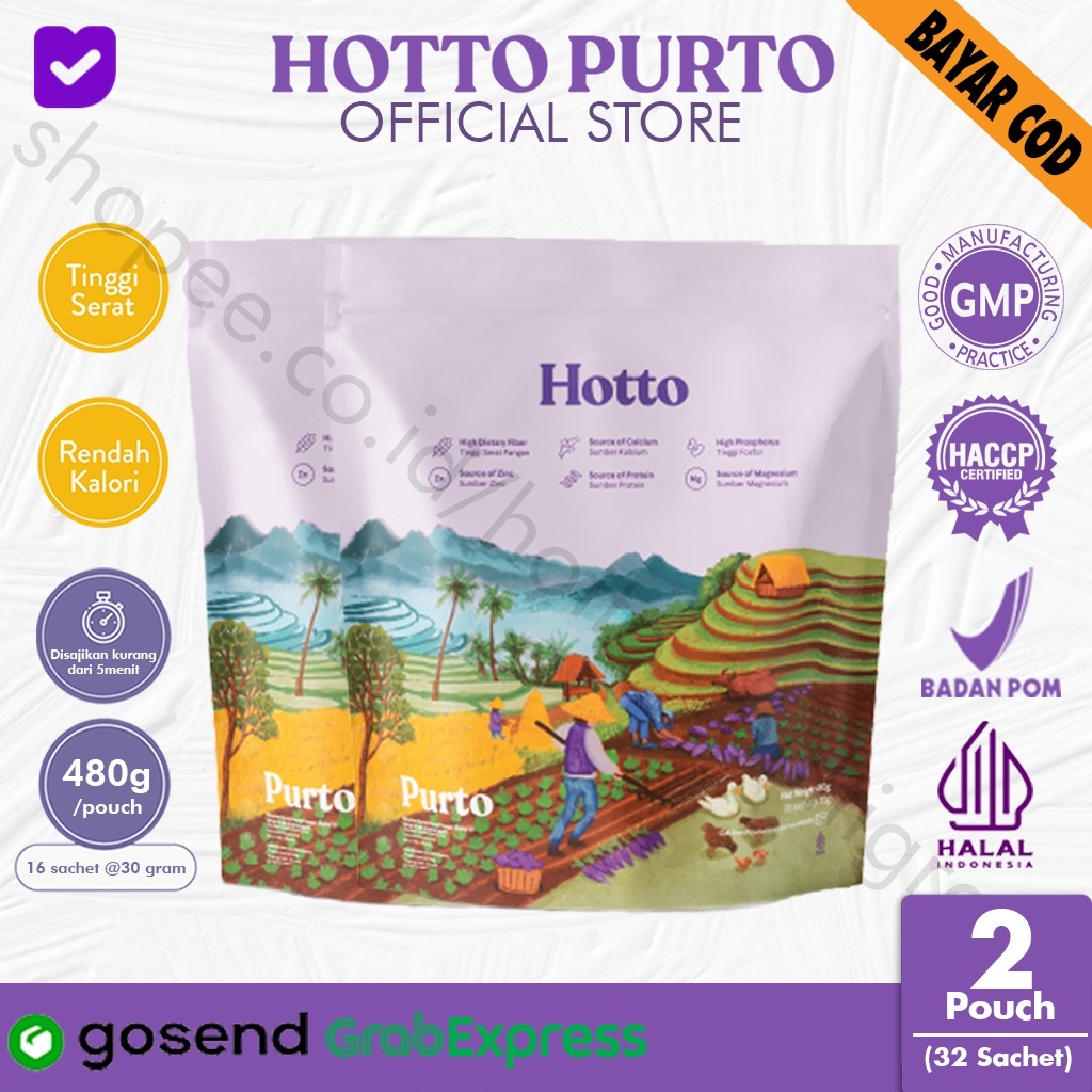 Hotto Purto Multigrain 2 Pouch (32 Sachet) kartika2411 jakarta