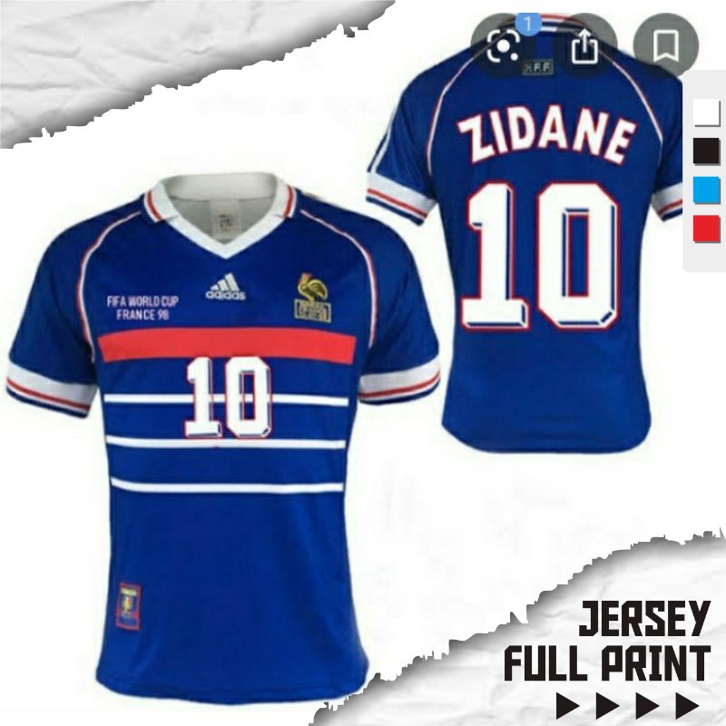 Jersey Timnas France 1998 Full Printing