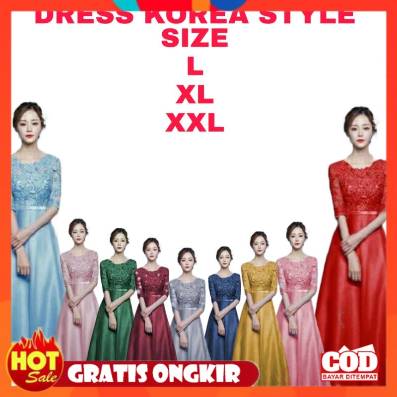KAIN ADEM HALUS TEBAL / LONG DRESS BRUKAT PESTA/ DRESS ANKO M L XL XXL/ DRESS BRUKAT JUMBO / DRESS X
