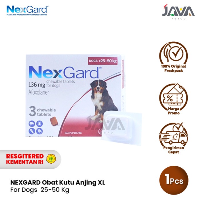 Nexgard XL 25-50 Kg Pembersih Kutu Anjing