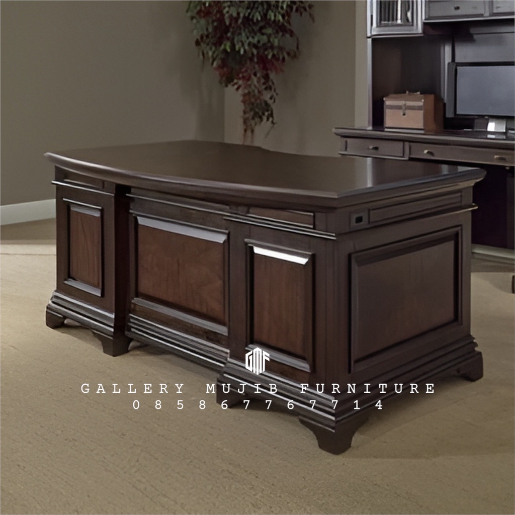 meja direktur jati terbaik meja kantor modern minimalis