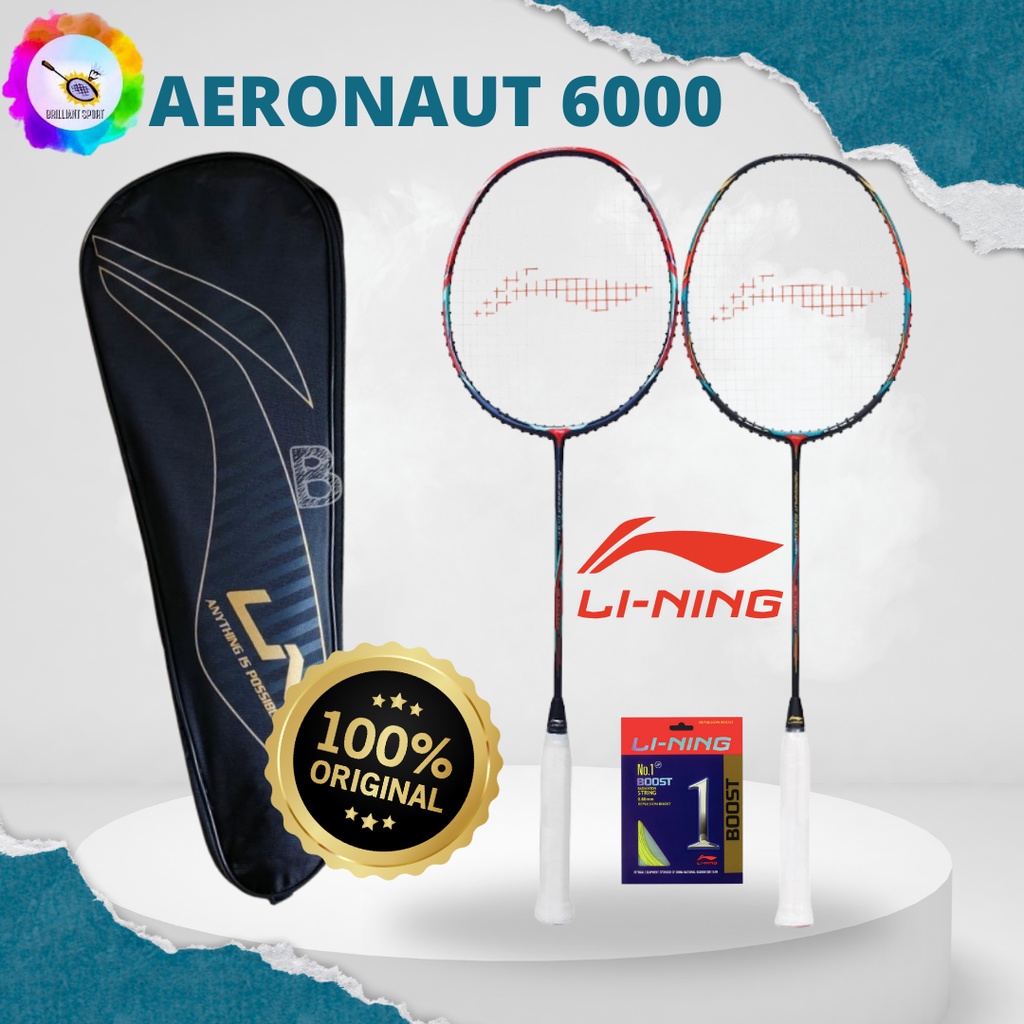 RAKET BADMINTON LINING AERONAUT 6000 COMBAT 6000C ORIGINAL