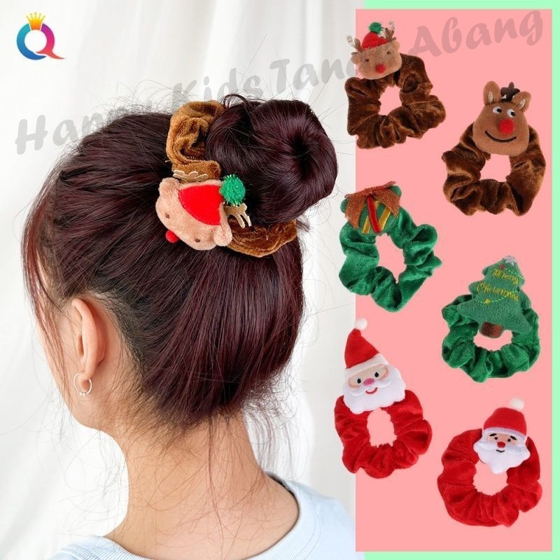 IKAT RAMBUT NATAL ANAK PEREMPUAN / AKSESORIS NATAL TERBARU 2023 / IKAT RAMBUT NATAL MOTIF POHON KEKI