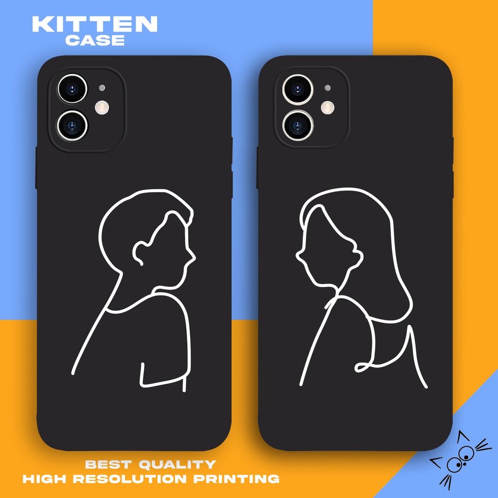 Case Oppo A5S A17 A57 A15 A16 A12 A54 A55 A58 A78 RENO5 RENO8T RENO7 KT362 Couple Boy Girl Aesthetic