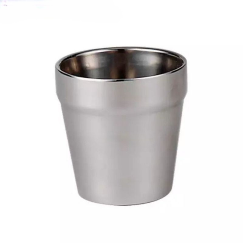 DHW Gelas Stainless 2 Lapis 7cm Gelas Korea