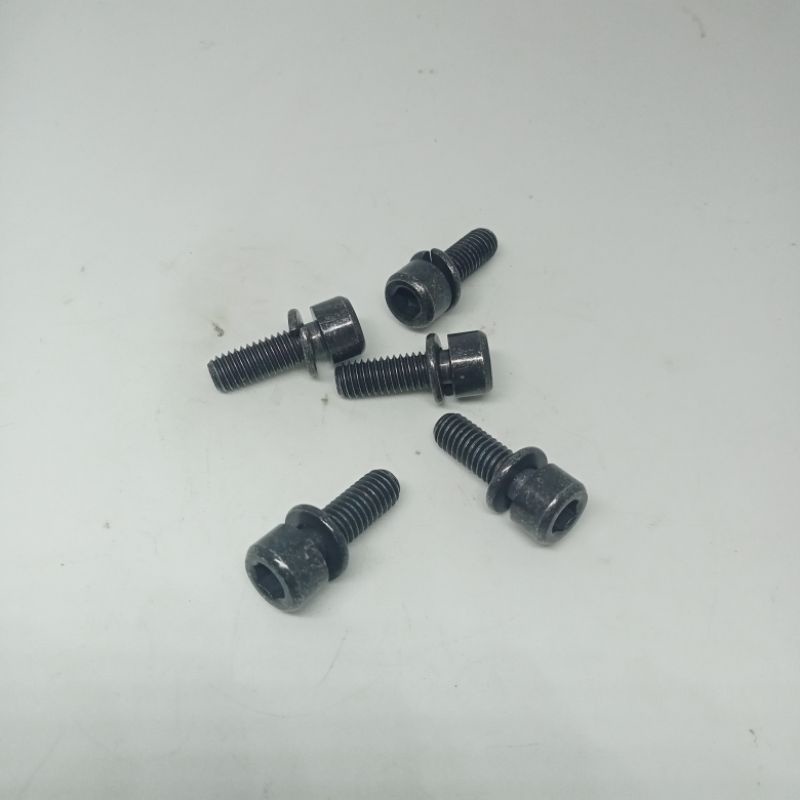 Baut 10 L ANTI COPOT  hitam original Blok tutup pompa oli box aki dan airscoop RX king Rxking