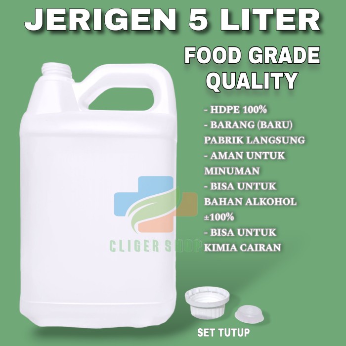 Jerigen 5 liter baru segel / jerigen 5 liter BUAT CAIR. KENTAL DAN KIMIA LAINNYA