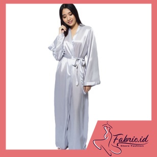 Baju Tidur Wanita Kimono Full/Panjang Big Size Sleeping Robe XXL