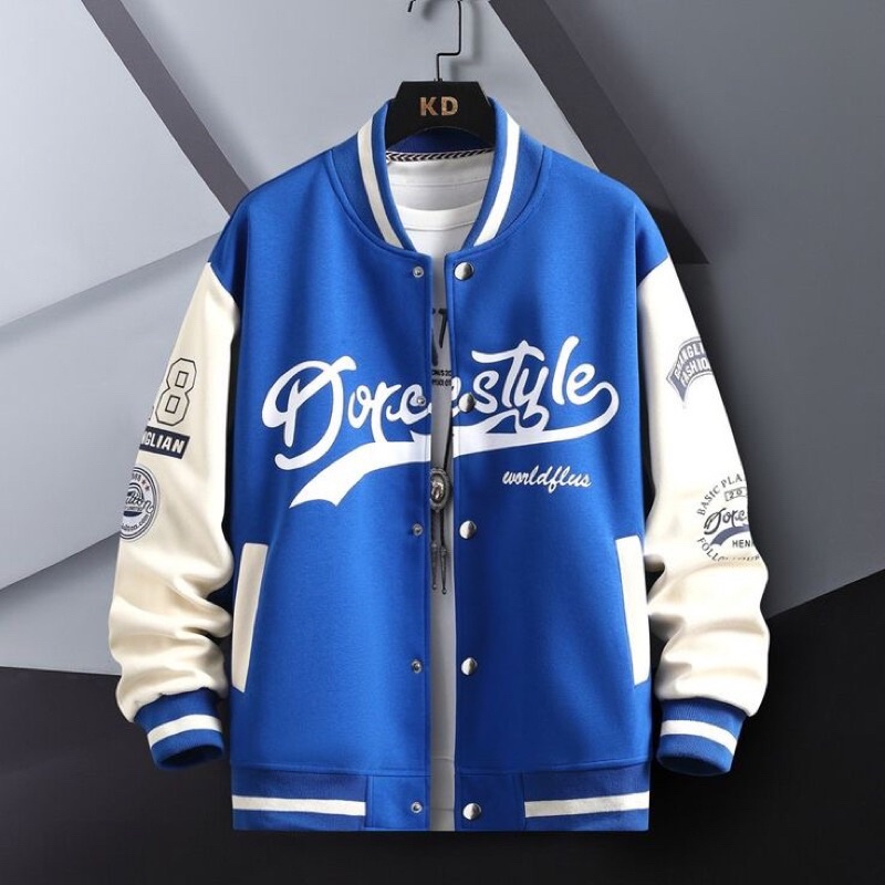 Jaket Baseball Big Size ( S - 6XL ) Jaket Varsity Kancing Bomber FLeece POLOS MIX Unisex Jacket Boy 