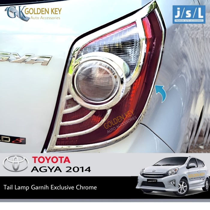 JSL Garnish Belakang Agya 2014 Tail Lamp Garnish Exclusive Chrome