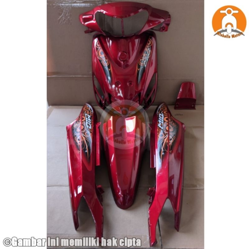 COVER BODY YAMAHA MIO SMILE (2008-2013) FULLSET BODY HALUS + STRIPPING / ALL COLOUR ( body mio smile