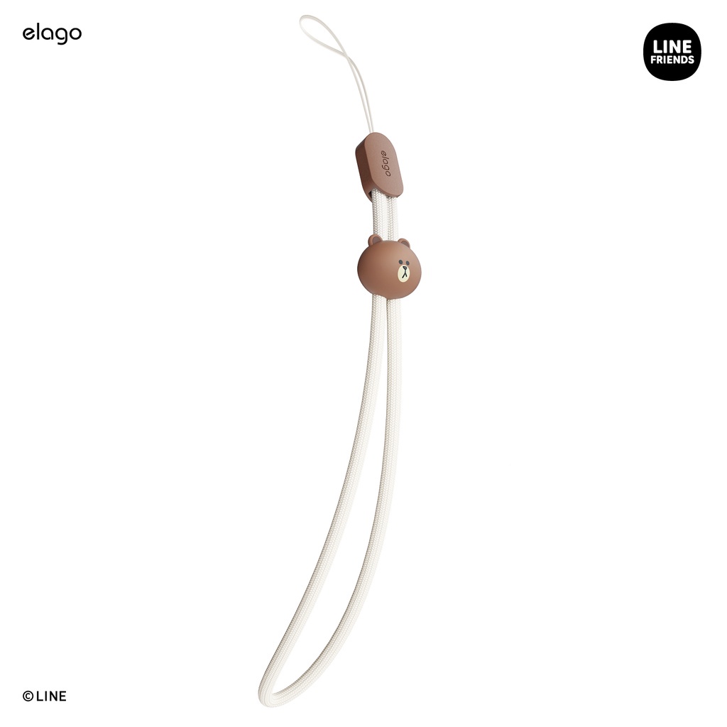 [Official Merchandise] elago | LINE Friends Brown Strap Compatible with AirPods Pro 2 [No Device Inc