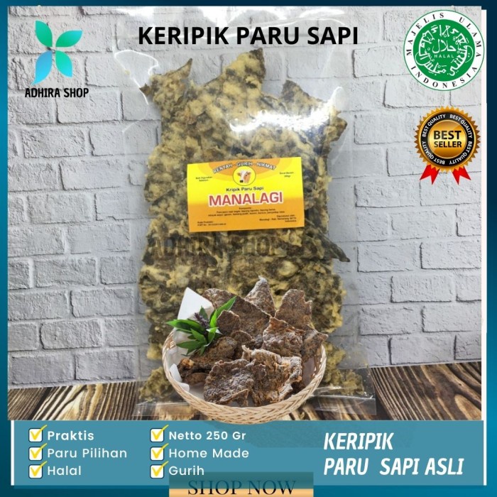 

Keripik Paru Sapi Manalagi Renyah Gurih Nikmat Khas Semarang - 200 gr - 250 gr