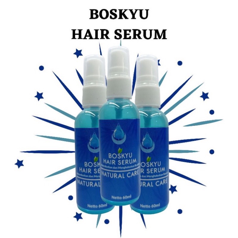 Viral BOSKYU HAIR SERUM VITAMIN RAMBUT ANTI RONTOK ANTI KETOMBE MENGKILAP SEHARIAN