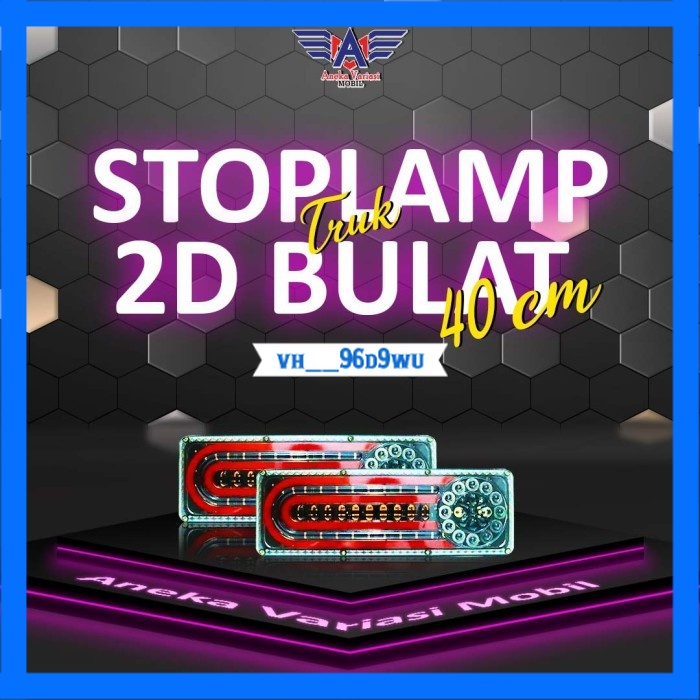 lampu belakang sein rem stoplamp truk 24 volt 40cm 2D bulat