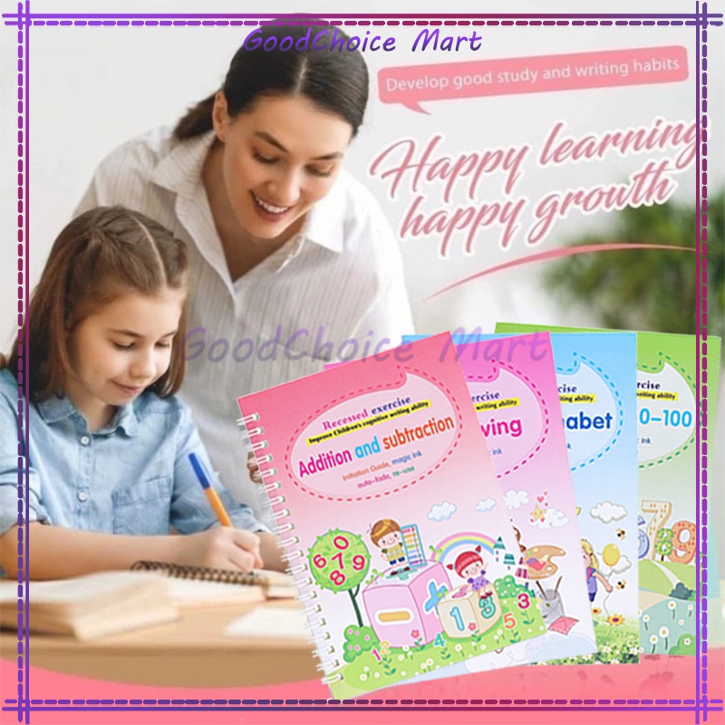 

Buku Ajaib Belajar Menulis Anak / Latihan Menghitung Menggambar Tulis Huruf Dan Angka / 3D Anak TK BUKU