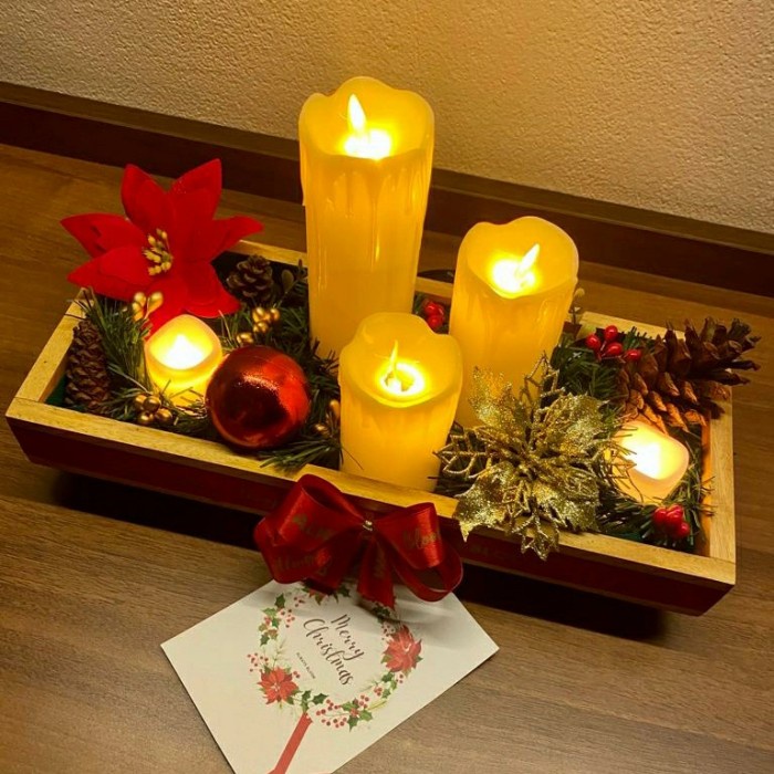 

AR // DEKORASI HIASAN MEJA NATAL MEJA/LILIN HIASAN NATAL/HAMPERS KADO NATAL