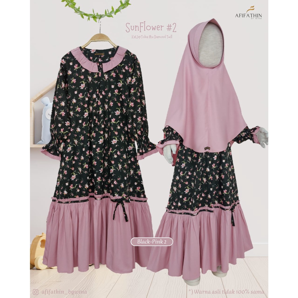 Sunflower kids #2 by Afifathin gamis banat,gamis anak