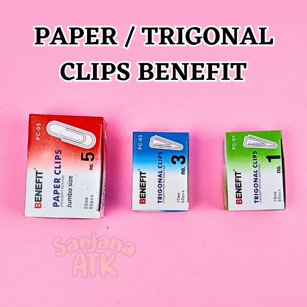 

Trigonal Clip / Paper Clip / Klip Kertas Benefit