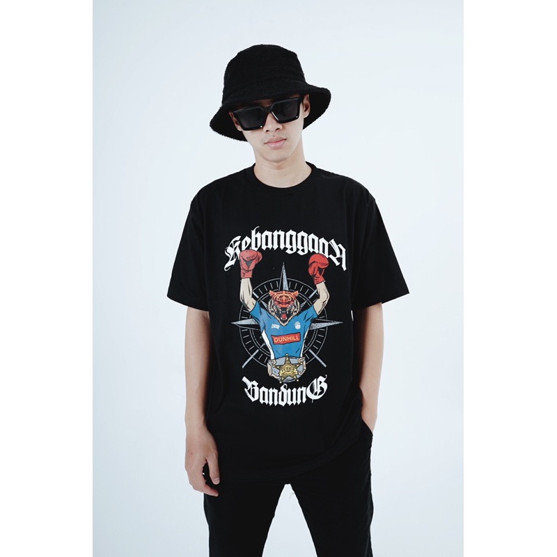 【COD】 BBTU DT09 - T-SHIRT - KEBANGGAAN BANDUNG Tidur pendek Fashion Hardworking T shirt TOP Black an