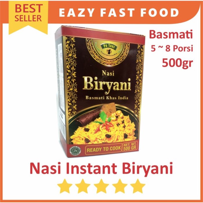 

Nasi Instan Biryani Basmati India Instant Makanan 500gr 5 - 8 Porsi