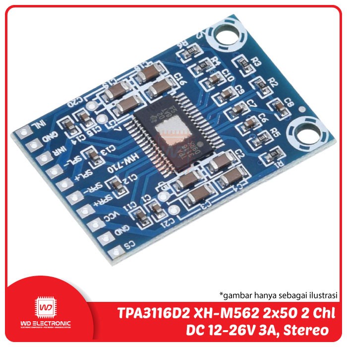 TPA3116D2 XH-M562 2x50W Dual Channel Stereo Mini Digital Amplifier Cla CO27