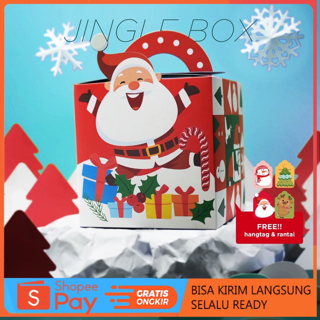 

Diskon Natal BEST BUY!! ISI 5 Jingle Box/Kotak Hampers kue kering natal 2 toples/3toples 500gr | Promo 12.12