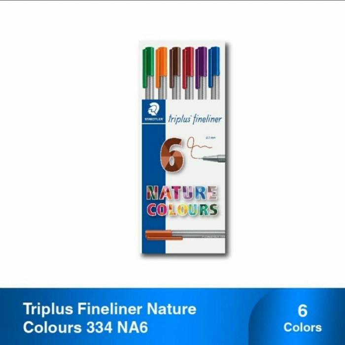 

Staedtler Triplus Fineliner Nature Colours 334 NA6 (1 Set Isi 6 Pcs)