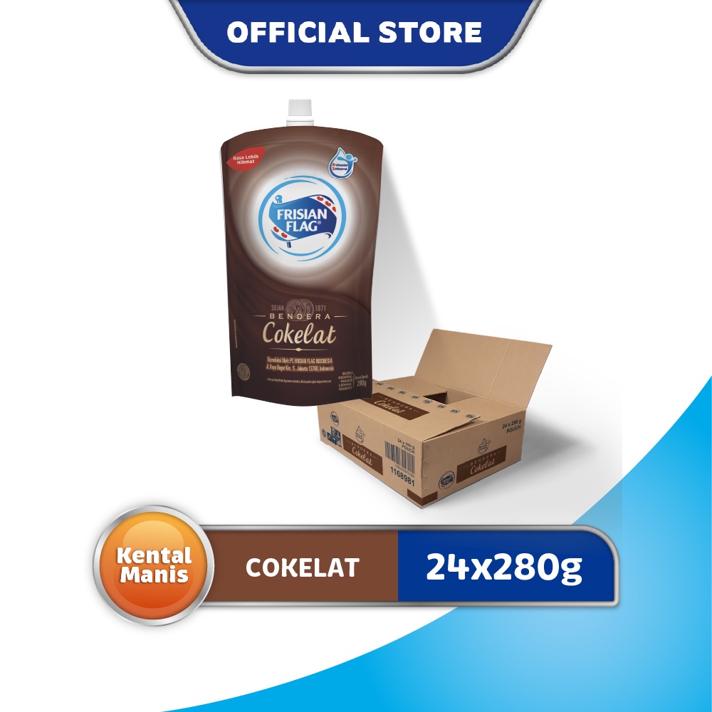 

Frisian Flag Bendera Kental Manis Cokelat Pouch 280g - 24 Pcs