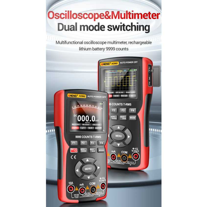 ANENG Digital Multimeter Oscilloscope True RMS - AOS02