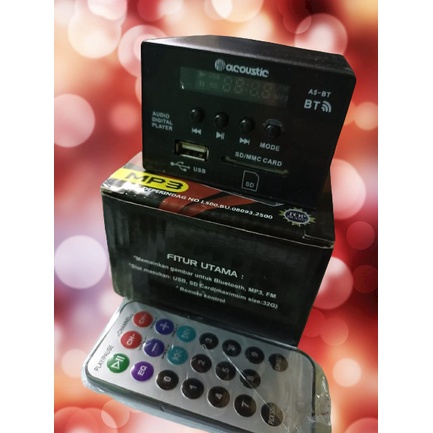 Audio Digital Player MP3 Acoustic A5-BT Bluetooth USB SDCard FM Remote