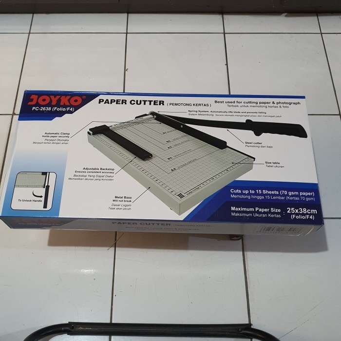 

pemotong kertas paper cutter F4 FOLIO JOYKO LETTER 25X38 cm pc 2638 - JOYKO F4