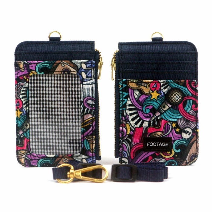 

Best Seller- Hanging Wallet Card Holder Name Tag Kartu Kalung Gantung Leher - Music Art