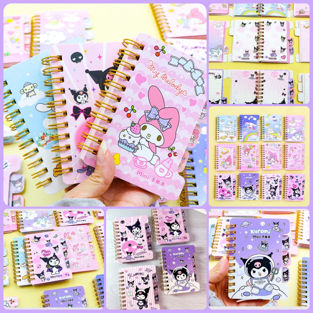 

PROMO - MINI MEMO RING NOTEBOOK | DENGAN PEMBATAS MOTIF SANRIO | KUROMI CINNAMOROLL MY MELODY POCKET BOOK | BUKU DIARY | CATATAN HARIAN | NOTE BOOK RING | PEMBATAS BUKU | BUKU DIARY SANRIO | MEMO NOTES