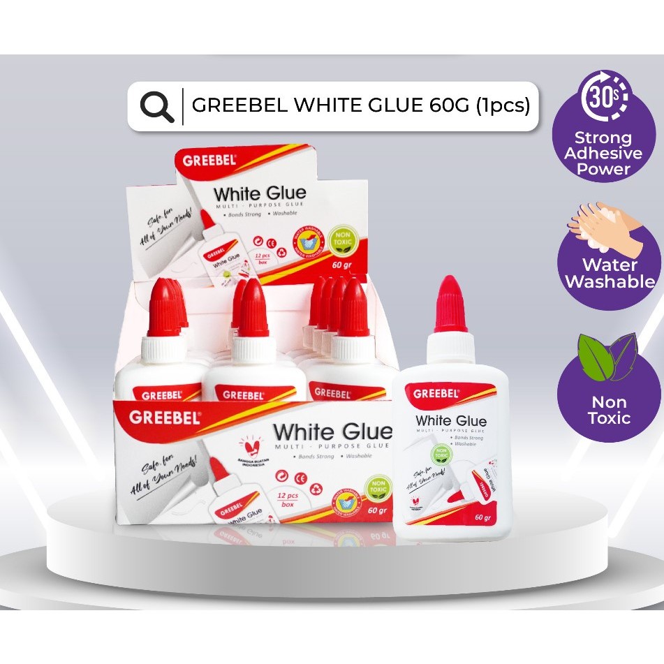 

Lem Putih Greebel / White Glue Greebel 60 gr