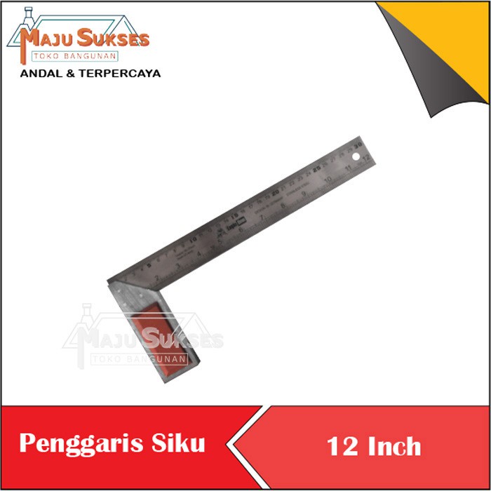 

Penggaris Siku Tukang 30cm 12" inch tebal CAMEL