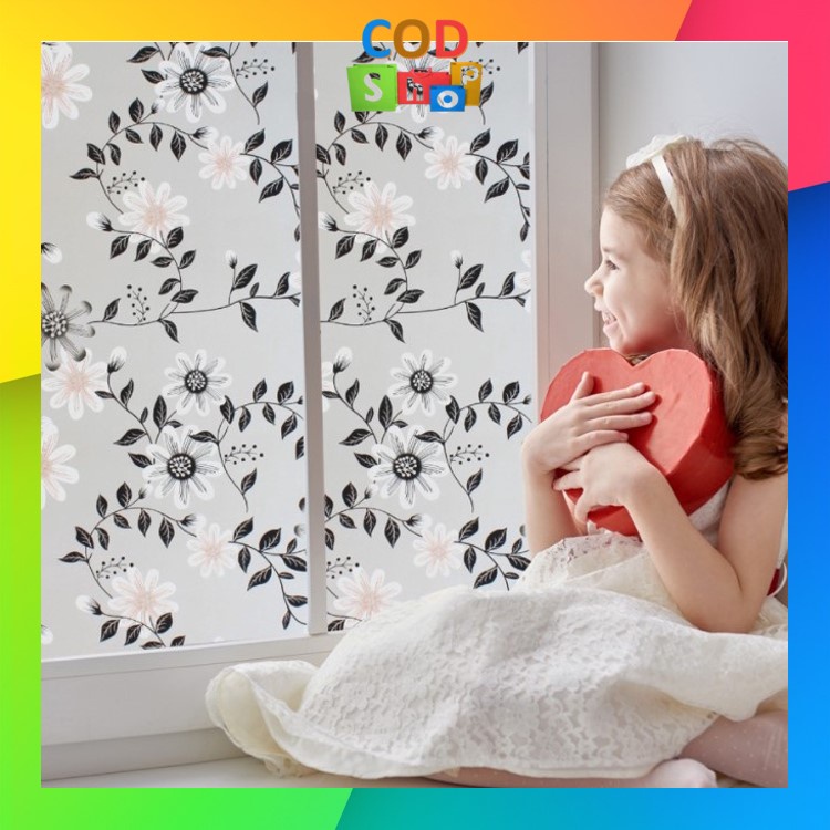 COD - H5050 [5 METER] Sandblast / Sticker Kaca Motif 5 M / Dekorasi Jendela / Stiker Kaca Film Jende