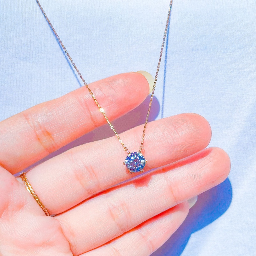 Kalung set anak dan dewasa emas asli kadar 70 75 16k 17k solitaire amero diamond look whitegold lion