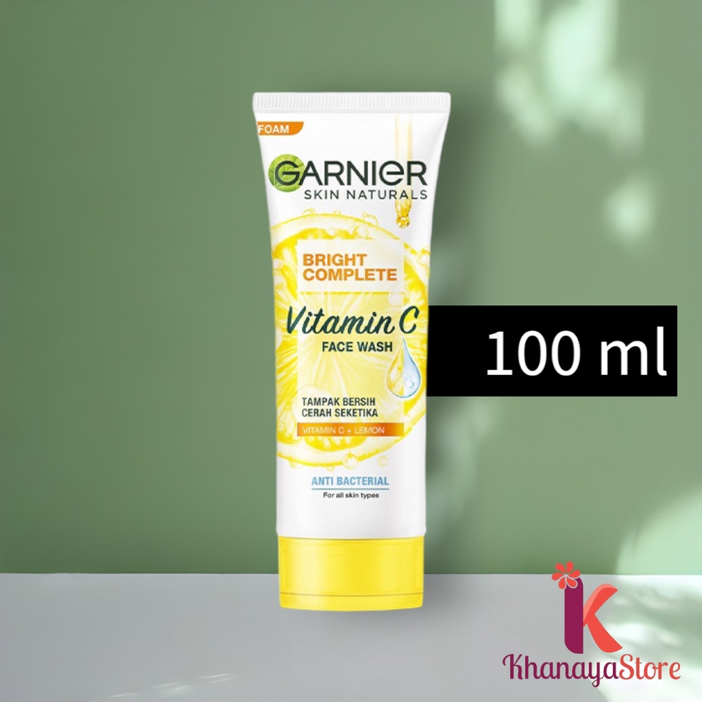 GARNIER Bright Complete Vitamin C Face Wash 100ml 100 ml / Sabun Cuci Muka Garnier mengandung Vitami