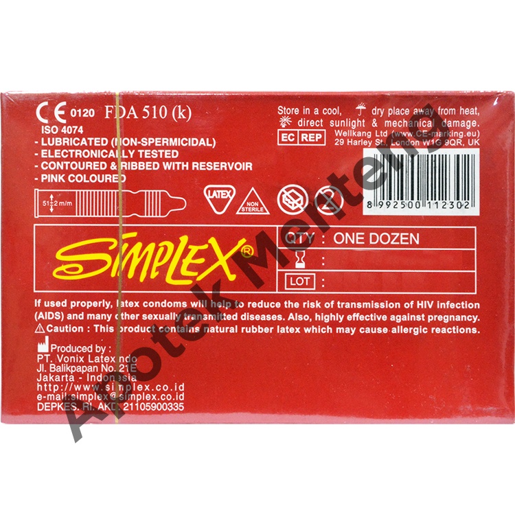Auto Jewelery Kondom Simplex Deluxe - Isi 12