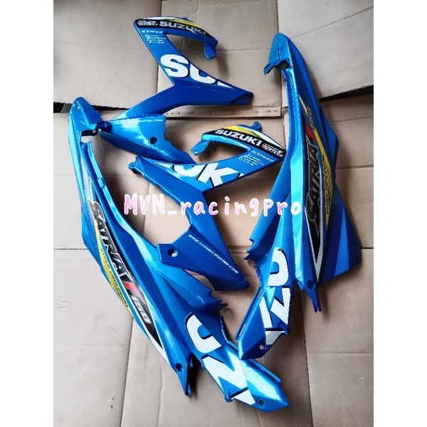 BISA COD Cover body bodi plus sayapan sayap dek samping + sticker SUZUKI SATRIA f fu fl facelift war