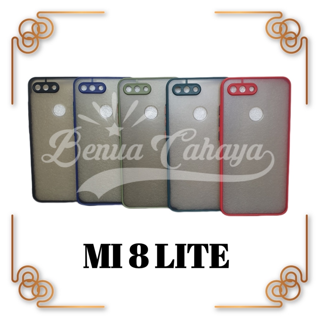 SOFTCASE XIAOMI MI 8 LITE-CASE MATTE + PELINDUNG KAMERA FULL COLOR-VIVO MI 8 LITE