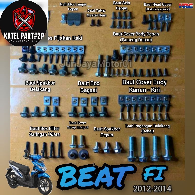 Baut Full Set Beat Fi / Baut Full Body Honda Beat Fi 2012-2014